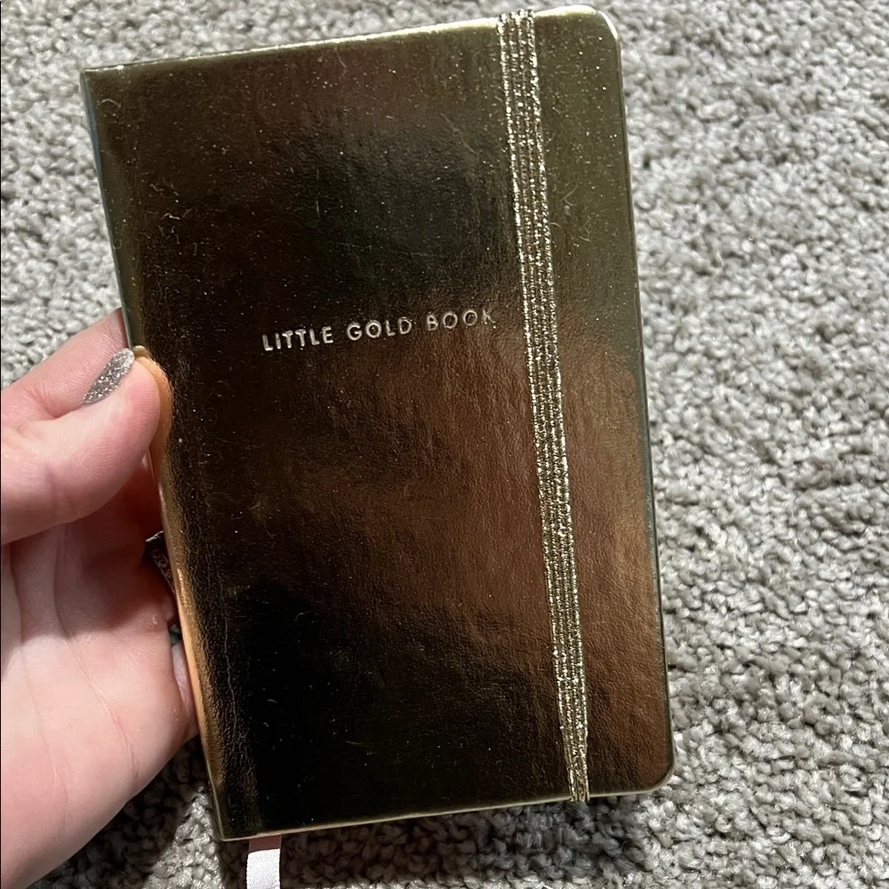 Kate Spade Metallic Gold Notebook little gold details new - Picture 1 of 3